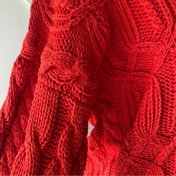 Vintage Perry Ellis Cable Knit V Neck Sweater - S - Picture 10 of 14